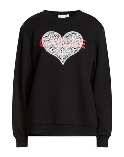 Gaelle Paris Gaëlle Paris Woman Sweatshirt Black Size 3 Cotton