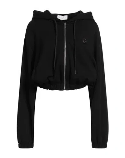 Gaelle Paris Gaëlle Paris Woman Sweatshirt Black Size 4 Polyester, Viscose, Elastane