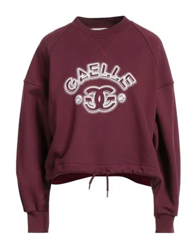 Gaelle Paris Gaëlle Paris Woman Sweatshirt Burgundy Size 1 Cotton, Polyester, Elastane In Purple