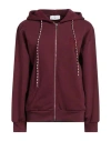 Gaelle Paris Gaëlle Paris Woman Sweatshirt Burgundy Size 1 Cotton, Polyester, Elastane In Red