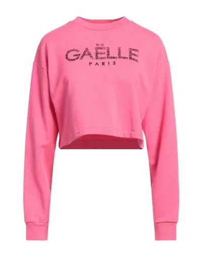 Gaelle Paris Gaëlle Paris Woman Sweatshirt Fuchsia Size 1 Cotton In Pink