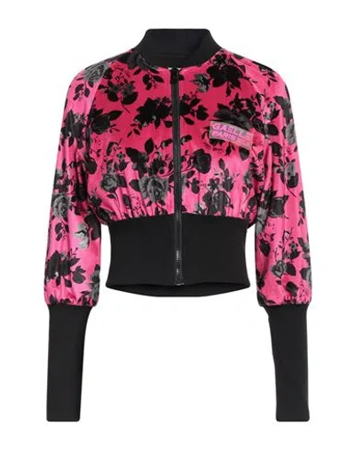 Gaelle Paris Gaëlle Paris Woman Sweatshirt Fuchsia Size 2 Polyester, Elastane, Cotton