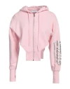 Gaelle Paris Gaëlle Paris Woman Sweatshirt Light Pink Size 0 Cotton, Elastane