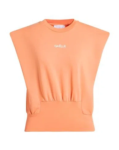 Gaelle Paris Gaëlle Paris Woman Sweatshirt Mandarin Size 1 Cotton, Polyester In Orange