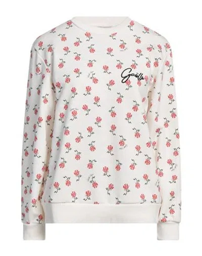 Gaelle Paris Gaëlle Paris Woman Sweatshirt Off White Size 1 Cotton, Polyester, Elastane