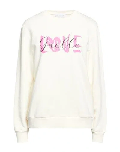 Gaelle Paris Gaëlle Paris Woman Sweatshirt Off White Size 2 Cotton In Animal Print