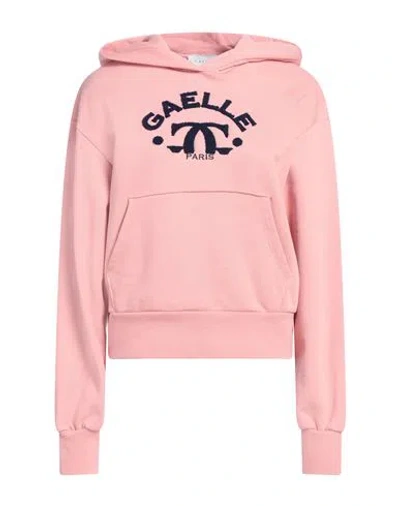 Gaelle Paris Gaëlle Paris Woman Sweatshirt Salmon Pink Size 1 Cotton, Polyester, Elastane