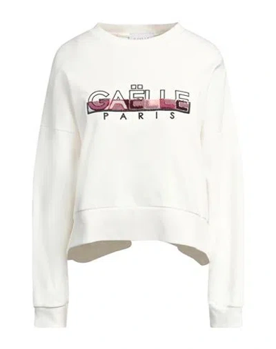 Gaelle Paris Gaëlle Paris Woman Sweatshirt White Size 2 Cotton