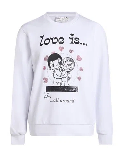 Gaelle Paris Gaëlle Paris Woman Sweatshirt White Size 1 Cotton In Multi