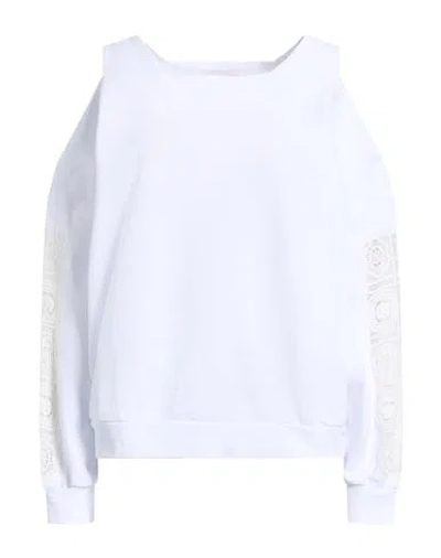 Gaelle Paris Gaëlle Paris Woman Sweatshirt White Size 1 Cotton, Polyester