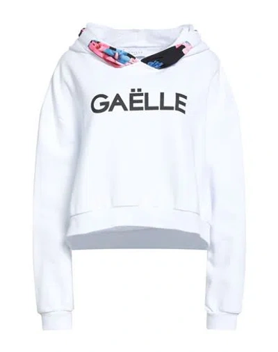 Gaelle Paris Gaëlle Paris Woman Sweatshirt White Size 1 Cotton, Polyester, Elastane