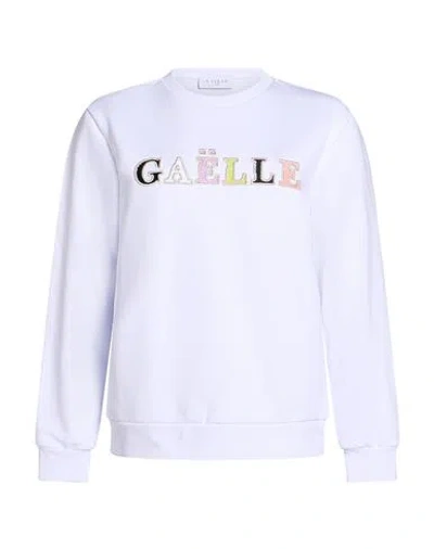 Gaelle Paris Gaëlle Paris Woman Sweatshirt White Size 1 Cotton, Polyester, Elastane