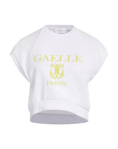 Gaelle Paris Gaëlle Paris Woman Sweatshirt White Size 2 Cotton, Polyester