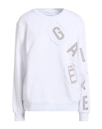 Gaelle Paris Gaëlle Paris Woman Sweatshirt White Size 2 Cotton, Polyester, Elastane In Neutral