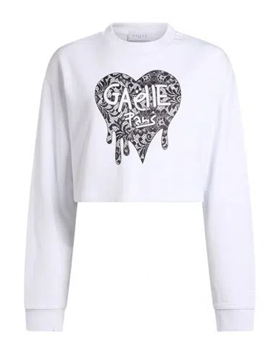 Gaelle Paris Gaëlle Paris Woman Sweatshirt White Size S Cotton, Elastane In Multi