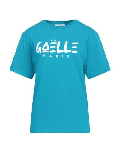 Gaelle Paris Gaëlle Paris Woman T-shirt Azure Size 3 Cotton In Blue