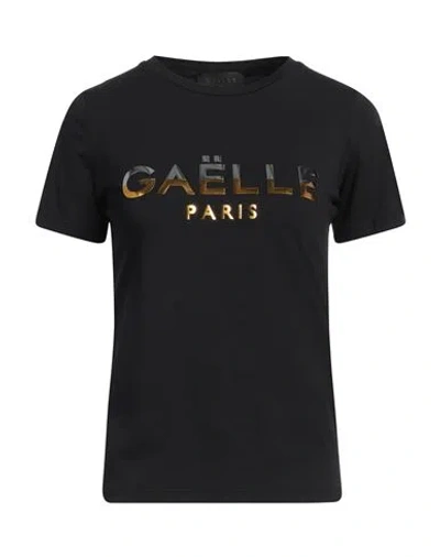 Gaelle Paris Gaëlle Paris Woman T-shirt Black Size 1 Cotton, Elastane