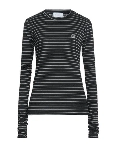 Gaelle Paris Gaëlle Paris Woman T-shirt Black Size 1 Polyester, Viscose, Elastane, Polyamide, Metallic Fiber
