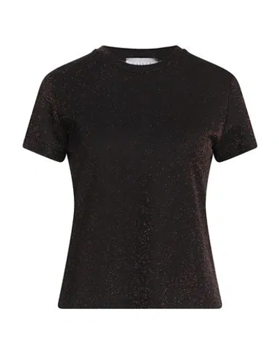 Gaelle Paris Gaëlle Paris Woman T-shirt Black Size 1 Polyurethane, Viscose, Metallic Fiber, Polyester, Elastane