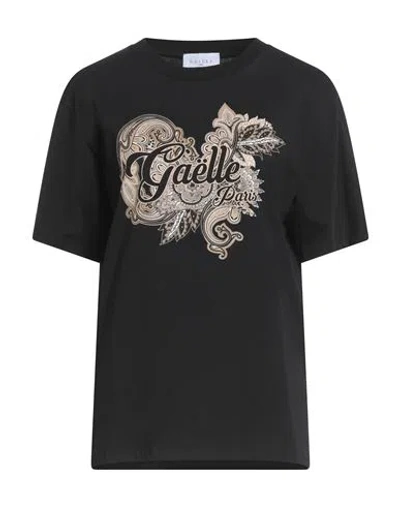 Gaelle Paris Gaëlle Paris Woman T-shirt Black Size 2 Cotton