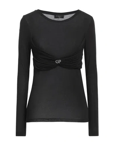 Gaelle Paris Gaëlle Paris Woman T-shirt Black Size 4 Modal, Elastane