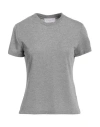 Gaelle Paris Gaëlle Paris Woman T-shirt Grey Size 1 Polyurethane, Viscose, Metallic Fiber, Polyester, Elastane In Gray