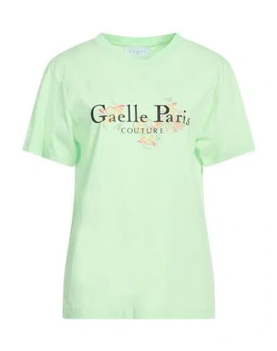 Gaelle Paris Gaëlle Paris Woman T-shirt Light Green Size L Cotton