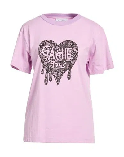 Gaelle Paris Gaëlle Paris Woman T-shirt Lilac Size L Cotton In Purple