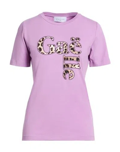 Gaelle Paris Gaëlle Paris Woman T-shirt Mauve Size L Cotton, Elastane In Purple