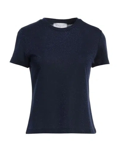 Gaelle Paris Gaëlle Paris Woman T-shirt Midnight Blue Size 1 Polyurethane, Viscose, Metallic Fiber, Polyester, El