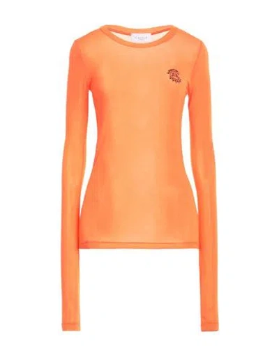Gaelle Paris Gaëlle Paris Woman T-shirt Orange Size 1 Polyester, Viscose, Polyamide, Elastane