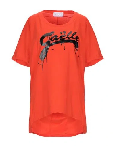Gaelle Paris Gaëlle Paris Woman T-shirt Orange Size 2 Cotton In Red