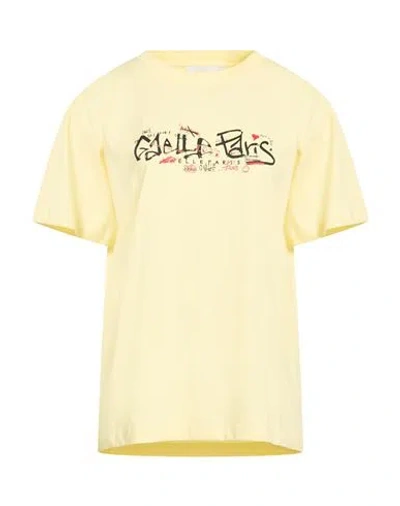 Gaelle Paris Gaëlle Paris Woman T-shirt Pastel Yellow Size L Cotton