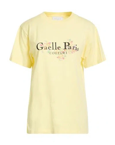Gaelle Paris Gaëlle Paris Woman T-shirt Pastel Yellow Size L Cotton