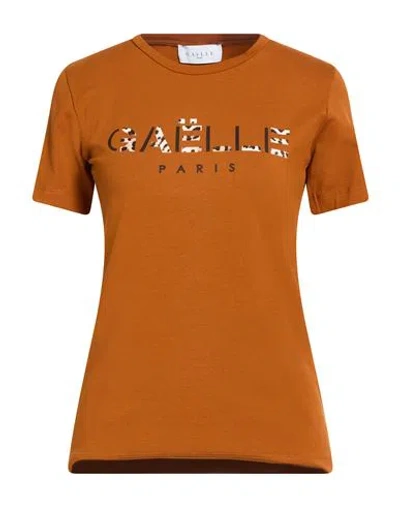 Gaelle Paris Gaëlle Paris Woman T-shirt Tan Size M Cotton, Elastane In Brown