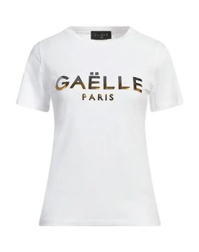 Gaelle Paris Gaëlle Paris Woman T-shirt White Size 1 Cotton, Elastane
