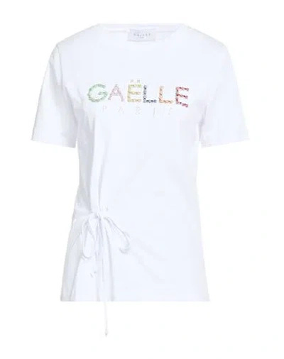 Gaelle Paris Gaëlle Paris Woman T-shirt White Size 2 Cotton