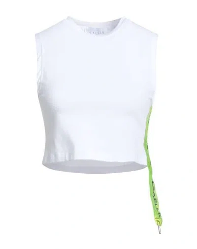 Gaelle Paris Gaëlle Paris Woman T-shirt White Size 2 Cotton, Elastane