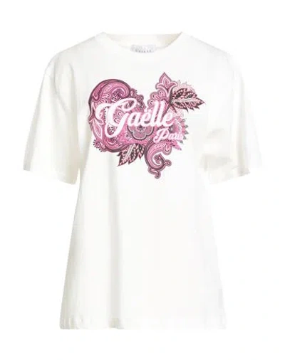 Gaelle Paris Gaëlle Paris Woman T-shirt White Size 3 Cotton