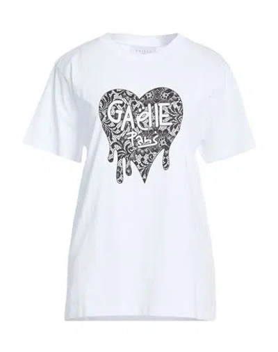 Gaelle Paris Gaëlle Paris Woman T-shirt White Size L Cotton