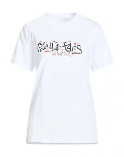 Gaelle Paris Gaëlle Paris Woman T-shirt White Size S Cotton