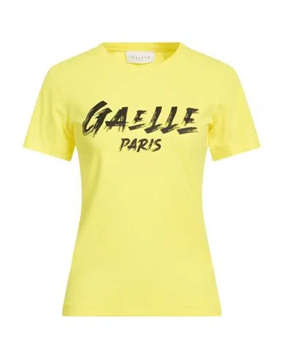 Gaelle Paris Gaëlle Paris Woman T-shirt Yellow Size L Cotton, Elastane