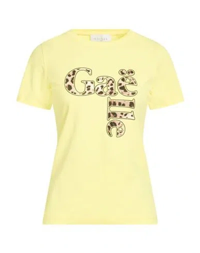 Gaelle Paris Gaëlle Paris Woman T-shirt Yellow Size L Cotton, Elastane