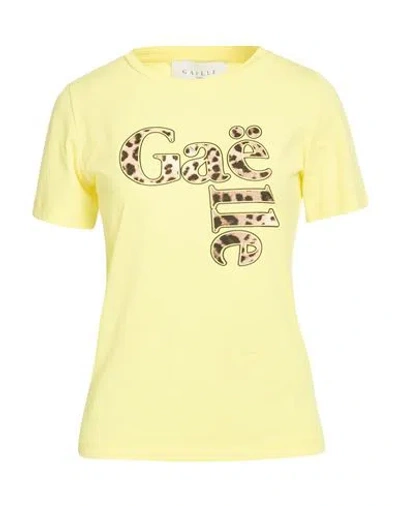 Gaelle Paris Gaëlle Paris Woman T-shirt Yellow Size M Cotton, Elastane