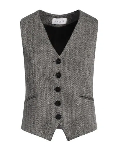 Gaelle Paris Gaëlle Paris Woman Tailored Vest Black Size 4 Polyester, Viscose, Elastane