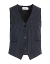 Gaelle Paris Gaëlle Paris Woman Tailored Vest Midnight Blue Size 4 Polyester, Rayon, Elastane