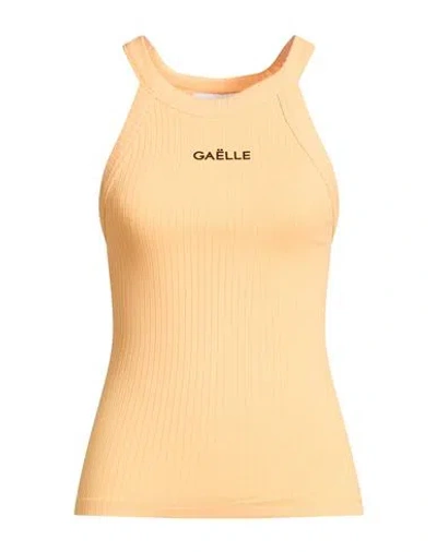 Gaelle Paris Gaëlle Paris Woman Tank Top Apricot Size Xs Cotton, Elastane In Neutral