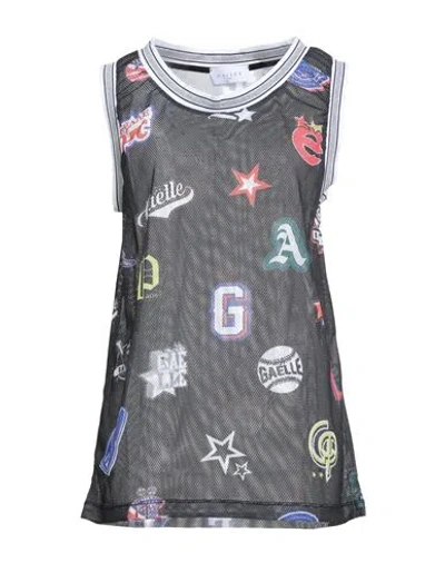 Gaelle Paris Gaëlle Paris Woman Tank Top Black Size 4 Polyester In Multi
