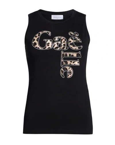 Gaelle Paris Gaëlle Paris Woman Tank Top Black Size M Cotton, Elastane