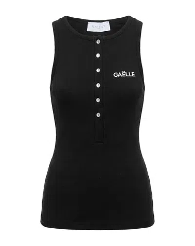 Gaelle Paris Gaëlle Paris Woman Tank Top Black Size Xs Cotton, Elastane